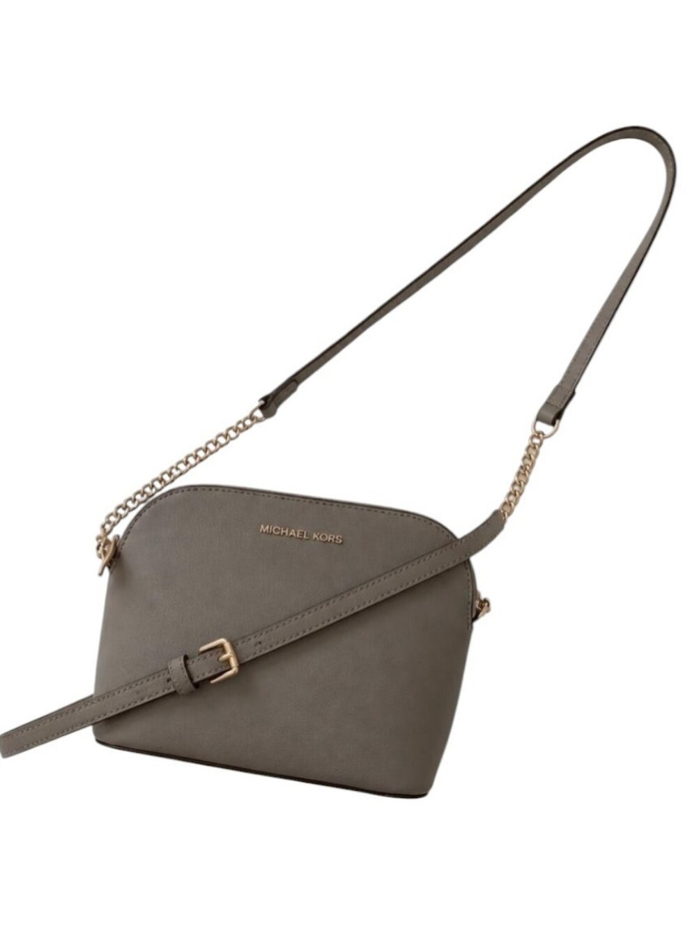 Michael Kors Grey Saffiano Leather Crossbody Bag